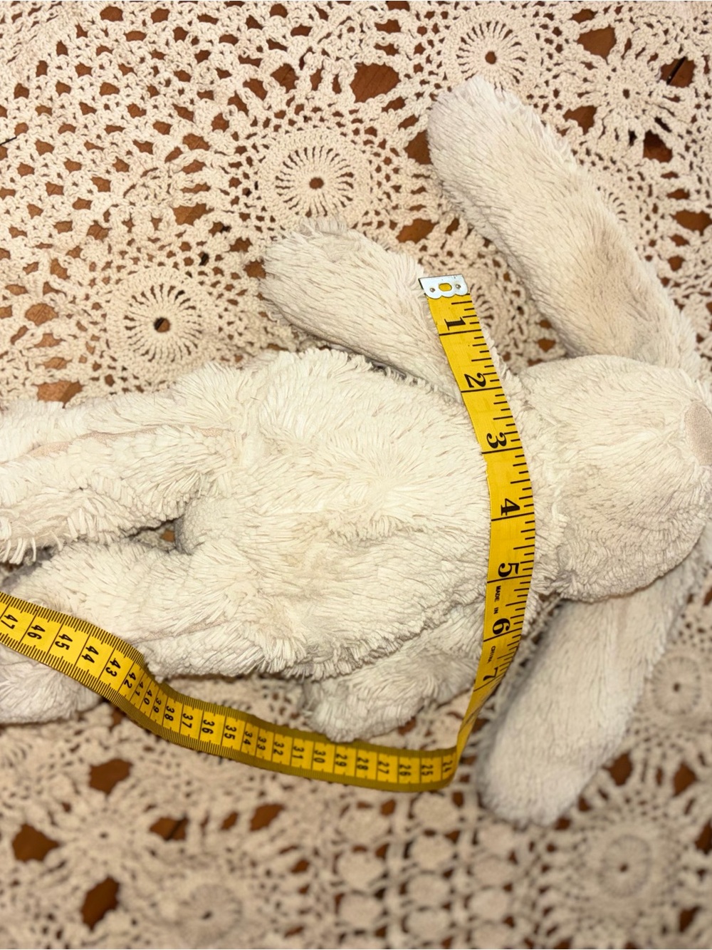 Jellycat Cream "Piper" Plush Bunny with Floppy Ears - Picture 12 of 15